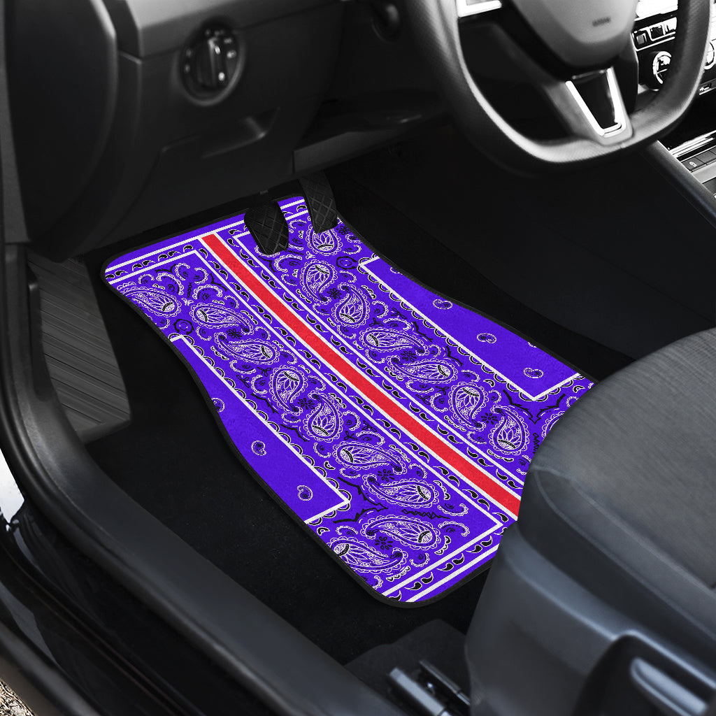 Dual Violet OG Bandana Redline Car Mats