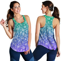 Women's Racerback Tank - Green to Purple