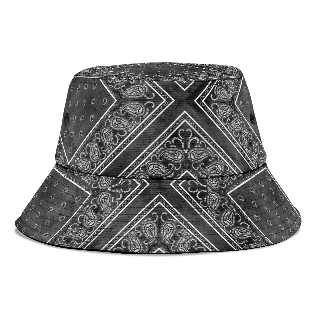 Smokey Black Bandana Bucket Hat