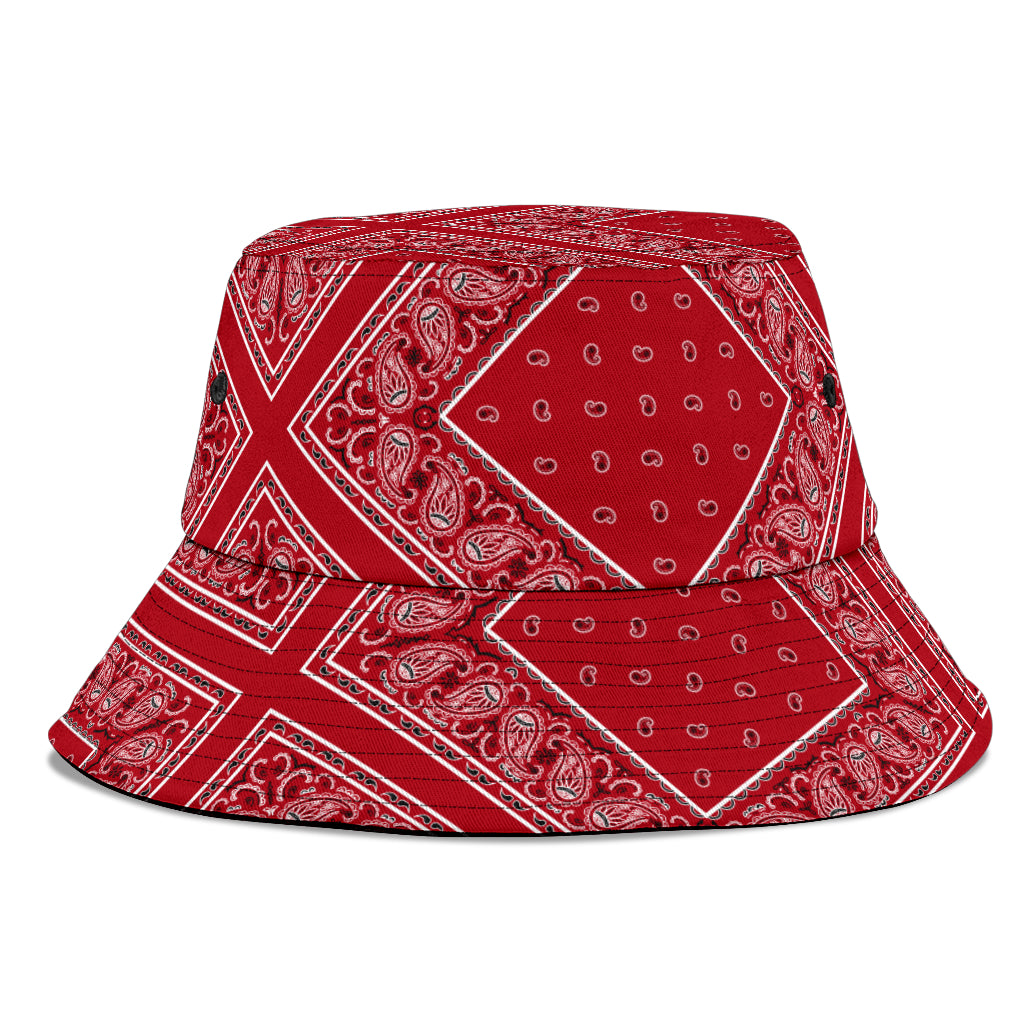Classic Red Bandana Bucket Hat