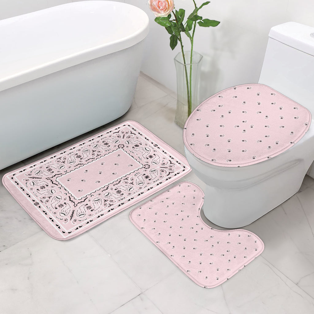 Bathroom Set - Lt Pink Bandana 3 Pieces
