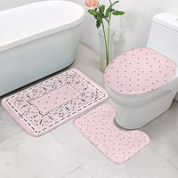 Bathroom Set - Lt Pink Bandana 3 Pieces