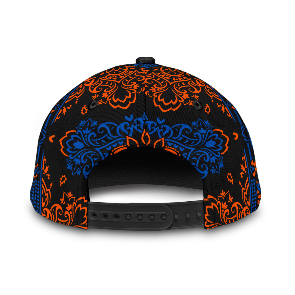 Classic Cap 3 Black Orange Cobalt Orange Bill