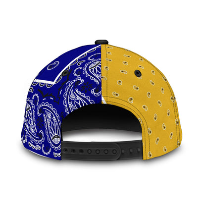 Classic Cap - Navy and Gold Bandana Panels