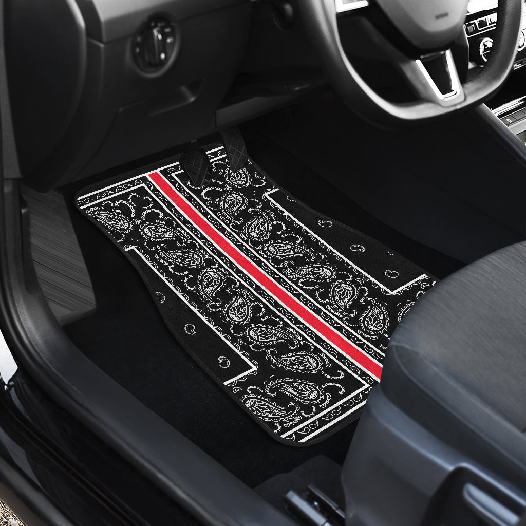 Dual Black OG Bandana Redline Car Mats