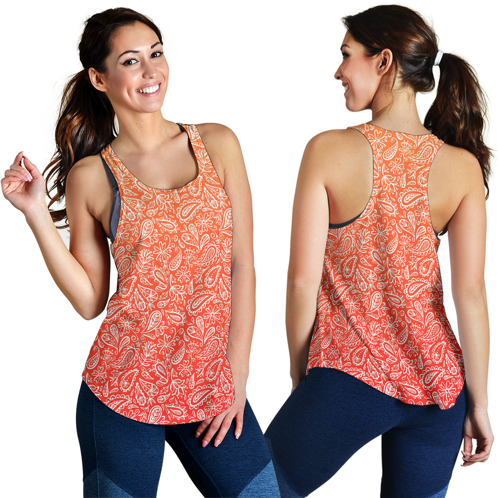 Women's Racerback Tank - Orange to Red
