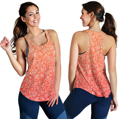 Women's Racerback Tank - Orange to Red
