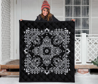 Quilt 3 Black and White Bandana Quilt