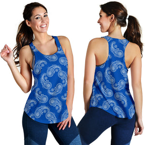 Women's Racerback Tank - Swirl Cobalt