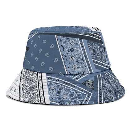 Faded Blues Bandana Bucket Hat