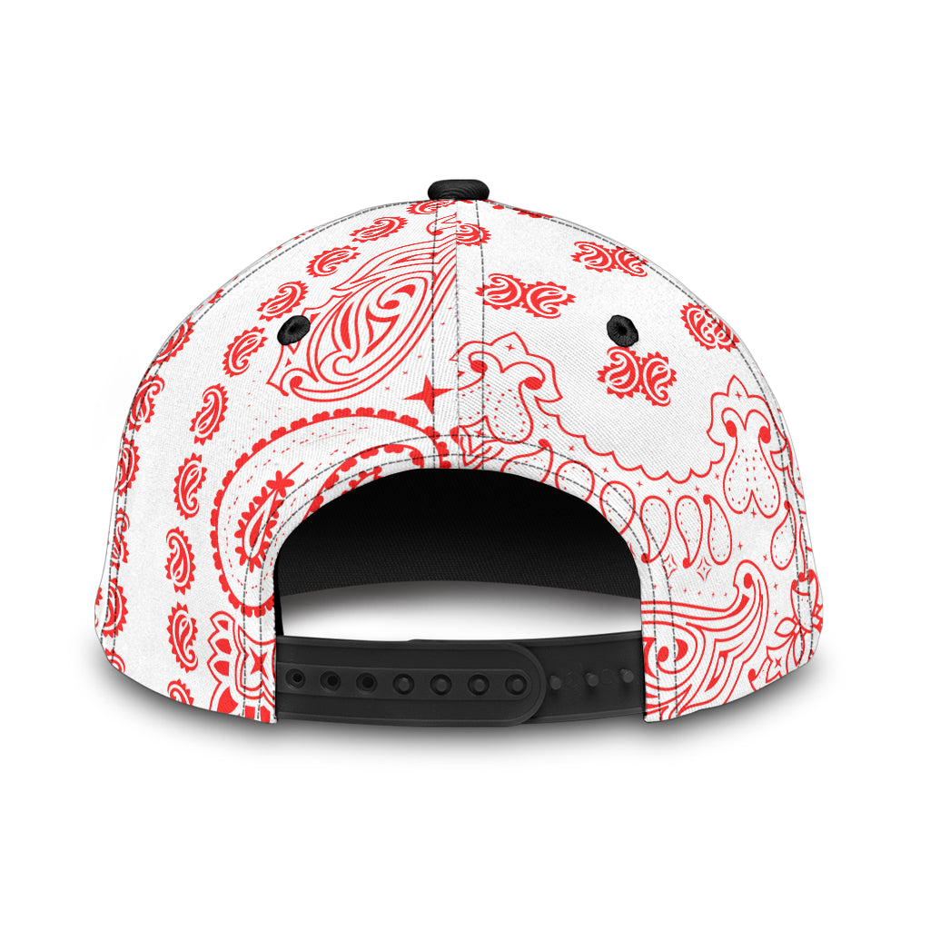 Classic Cap 2 - Red on White All Over Design