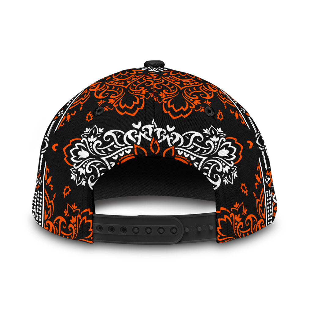 Classic Cap 3 Orange White Black Orange Bill