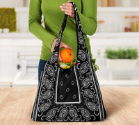 Grocery Bags - Black OG Bandana Grocery Bag 3 pack