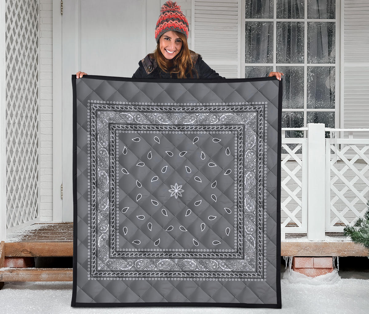 Quilt 4 Gray Bandana Quilt