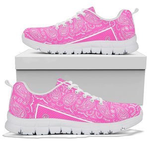 Low Top Sneaker - Bright Pink on White