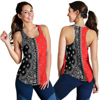 Women's Racerback Tank - Offset Red and Black