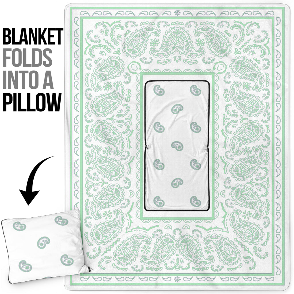 Pillow Blanket - Funky Minty Green