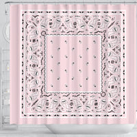 Shower Curtain - Light Pink Classic Bandana