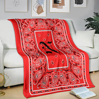Red Ultra Plush Bandana Blanket - N oe
