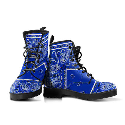 Women's Leather Bandana Boot - Cobalt