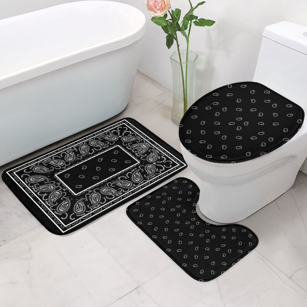 Bathroom Set - OG Black Bandana 3 Pieces