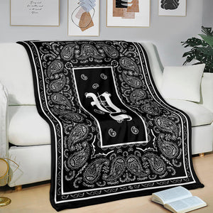 Black Ultra Plush Bandana Blanket - Y oe