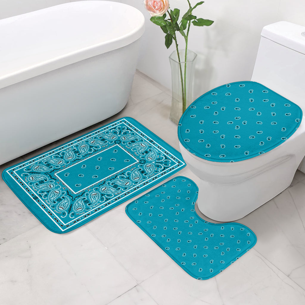 Bathroom Set - Classic Teal Bandana