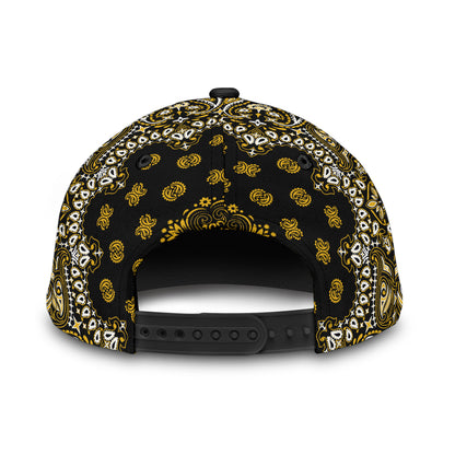 Classic Cap 2 - Black Gold with Gold Bill