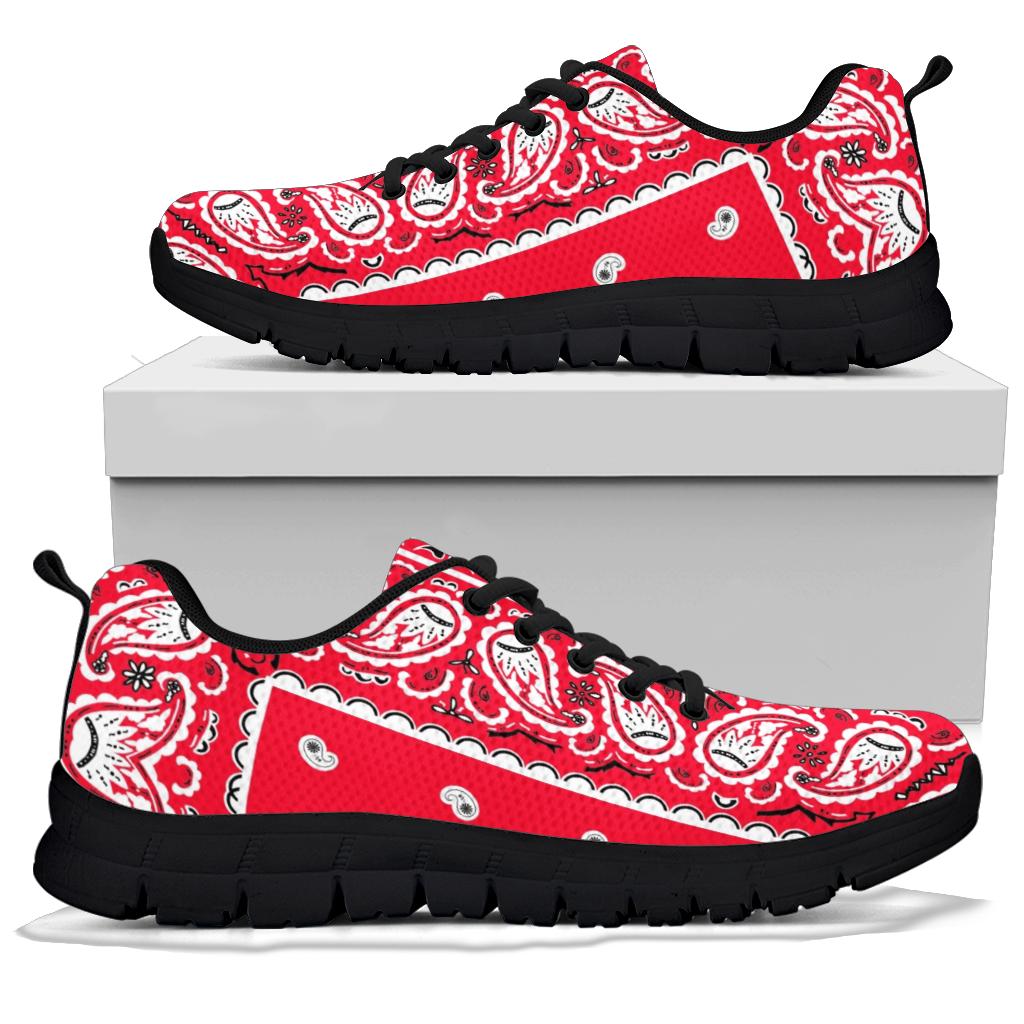 Low Top Sneaker - Red White Black Sole