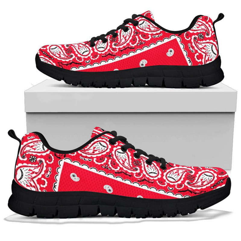 Low Top Sneaker - Red White Black Sole