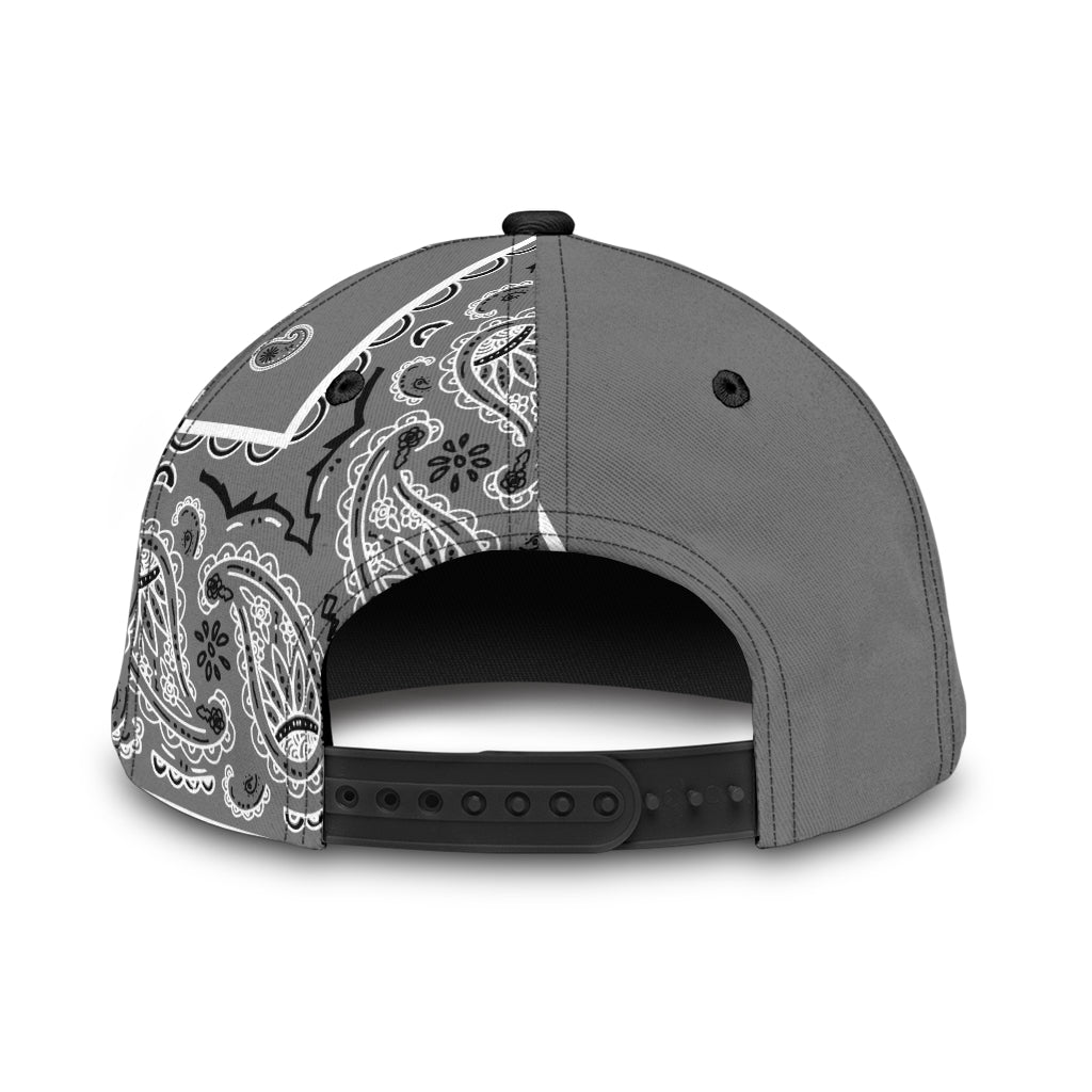 Classic Cap - Gray Bandana Style