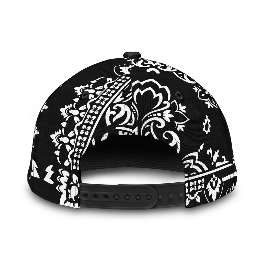 Classic Cap 3 - White Black All Over Design