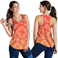 Women's Racerback Tank - Swirl RedtoOrange