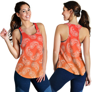 Women's Racerback Tank - Swirl RedtoOrange