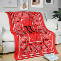 Red Ultra Plush Bandana Blanket - V oe