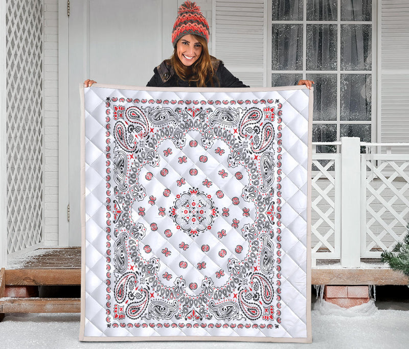 Quilt 2 - Red Black White Bandana Style