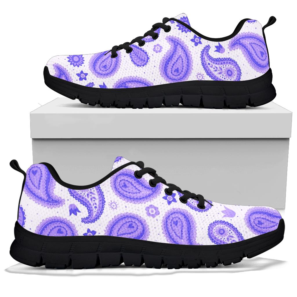 Low Top Sneaker - Amethyst Paisley Black Sole