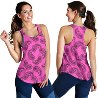 Women's Racerback Tank - Swirl Pink/Black