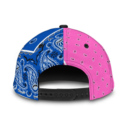 Classic Cap - Bandana Style Pink Blue Panels