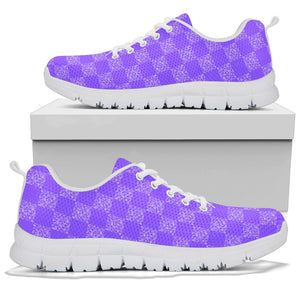 Low Top Sneaker - Purple CheckerBoard