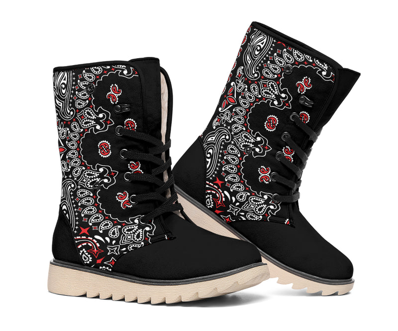 Women's Winter Boots - Black Bandana 3