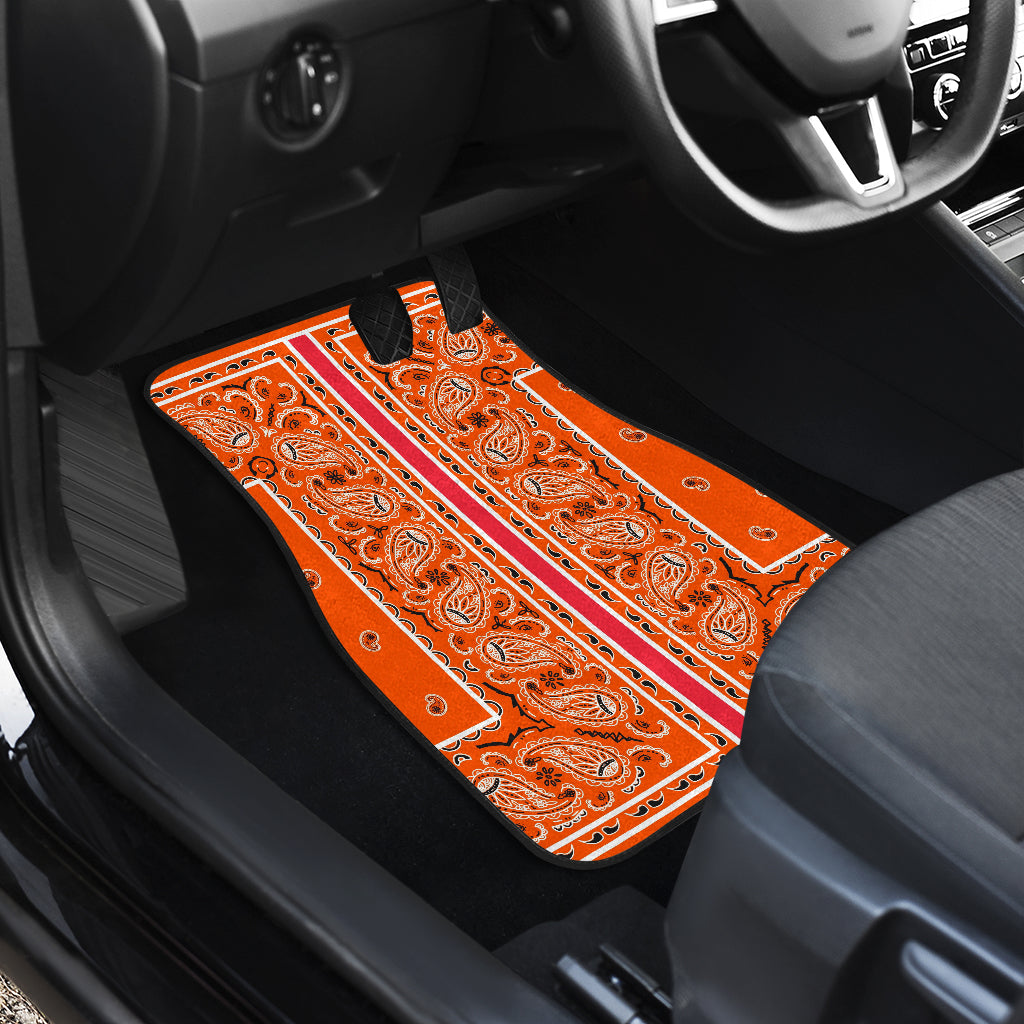 Dual Traffic Cone Orange OG Bandana Redline Car Mats
