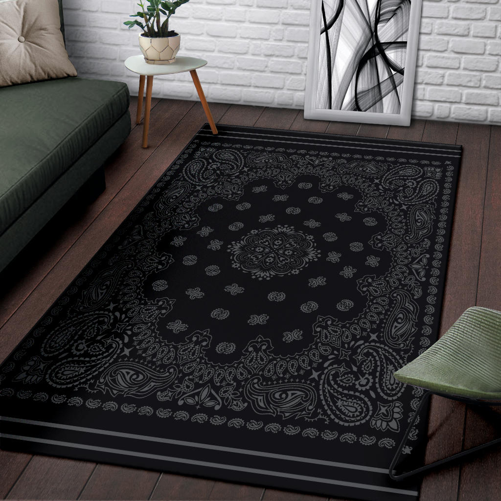 Area Rug 1 - Gray on Black
