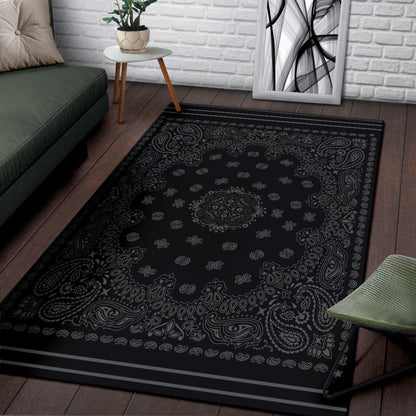 Area Rug 1 - Gray on Black
