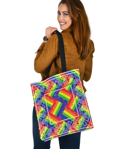 ZigZag Rainbow Bandana Tote Bag