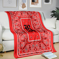 Red Ultra Plush Bandana Blanket - R oe