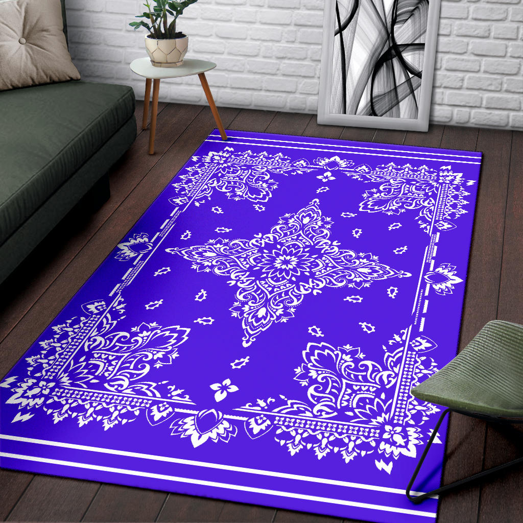 Area Rug Two - White on Violet