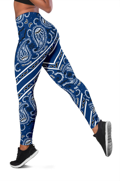 Women's Leggings - Navy Total Bandana