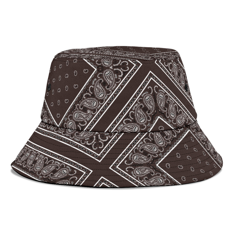 Coffee Brown Bandana Bucket Hat