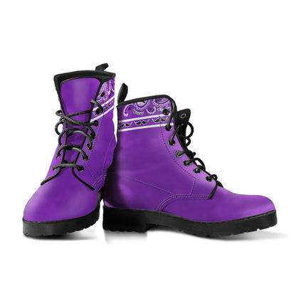 Banded Grape Leather Bandana Boot